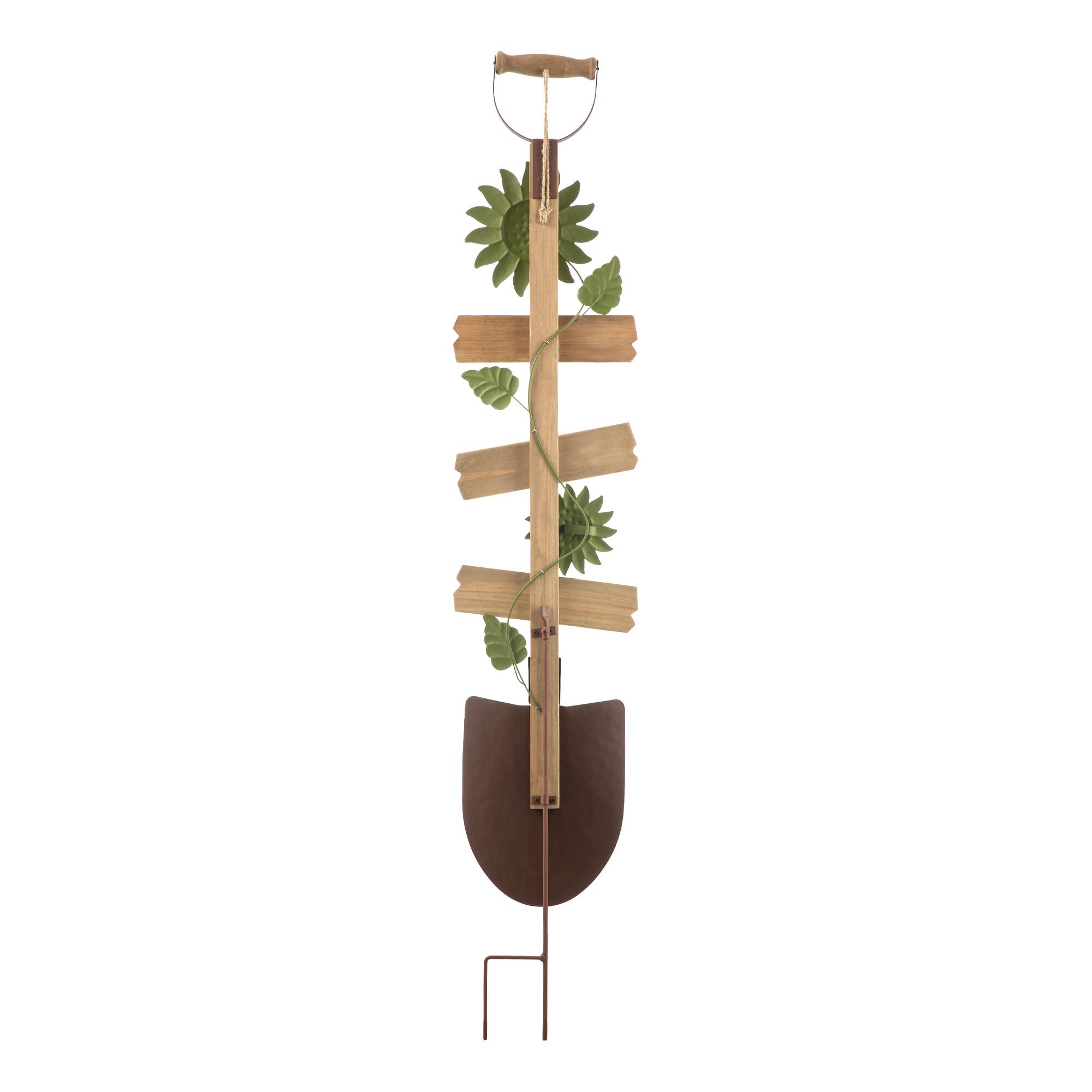 Glitzhome® 4ft. Fall Wood & Metal Shovel Yard Stake